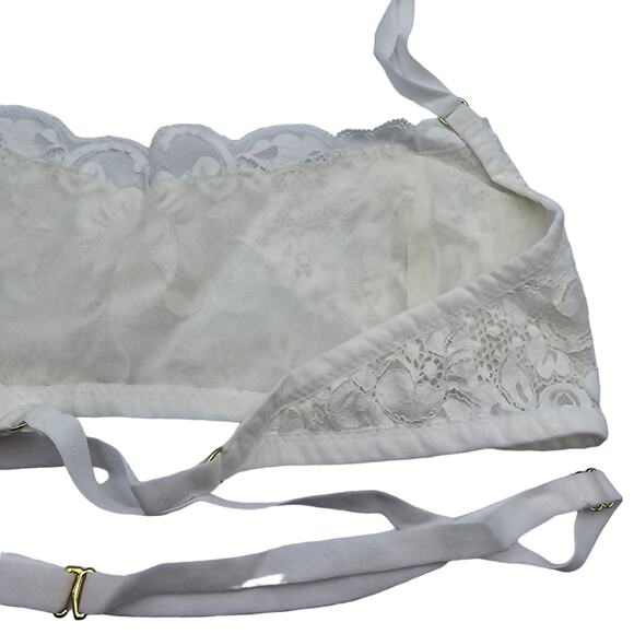 Free People We Are HAH Womans size L Don't Cross Me Halter Bralette White NEW - Picture 4 of 8